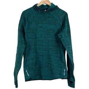 DSG Pullover Hoodie Womens S Green Space Dye Scuba Neck Athleisure Lightweight